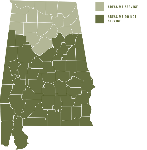 Deep South Service Area Map