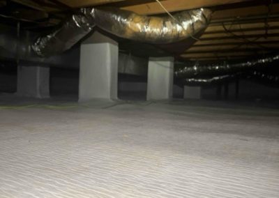 125 MIL Encapsulation with Sierra WatchDog NXT120c Dehumidifier installed in the crawl space to control humidity and prevent mold growth